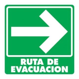 Ruta de evacuación derecha
