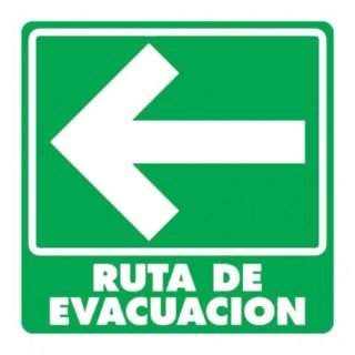 Ruta de evacuación izquierda