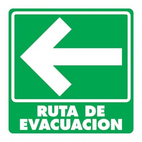 Ruta de evacuación izquierda