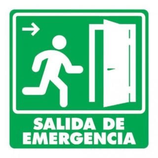Salida de emergencia derecha puerta