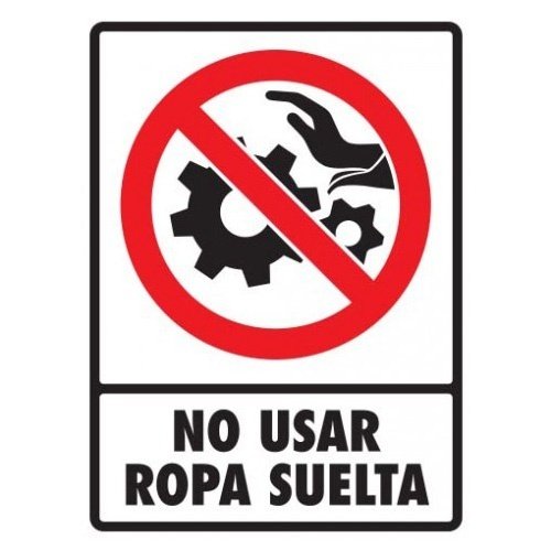 No usar ropa suelta 30 X 40cm