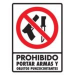 Prohibido portar armas