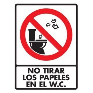 No tirar papel en WC