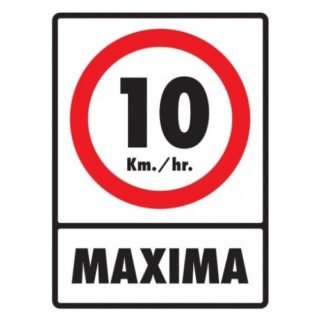 Velocidad máxima 10 km/hr