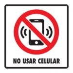 No usar celular 20 X 20 cm