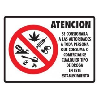 Se consignará a la persona consumo drogas 30 X 40cm